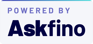 Askfino power by badge-Single-color on dark