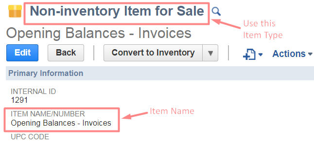 non-inventory item