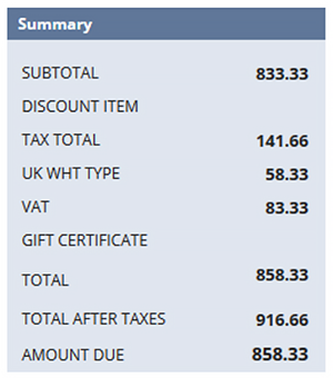 SuiteTax Summary