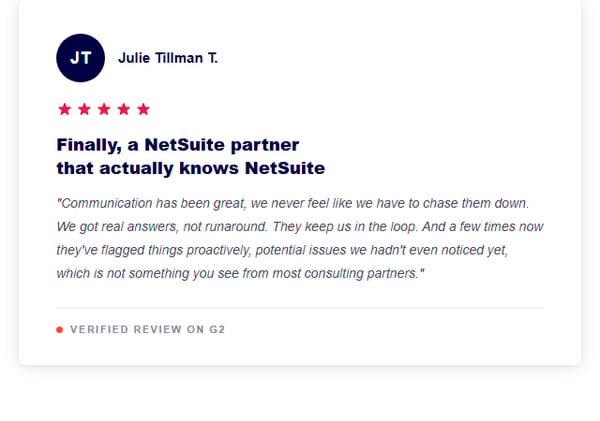 Julie Tillman T. — Verified G2 review