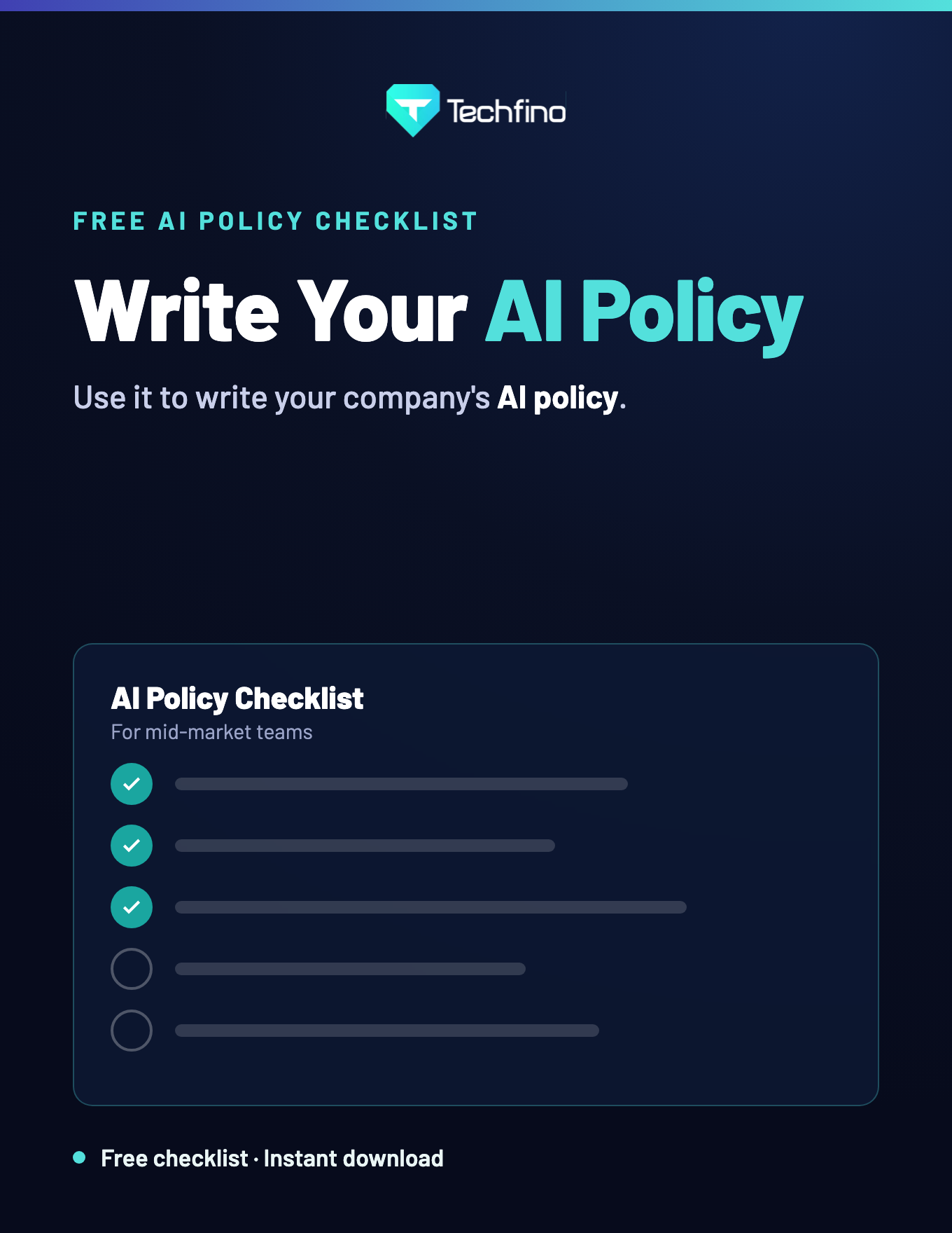 The AI Policy Checklist for Mid-Market Teams