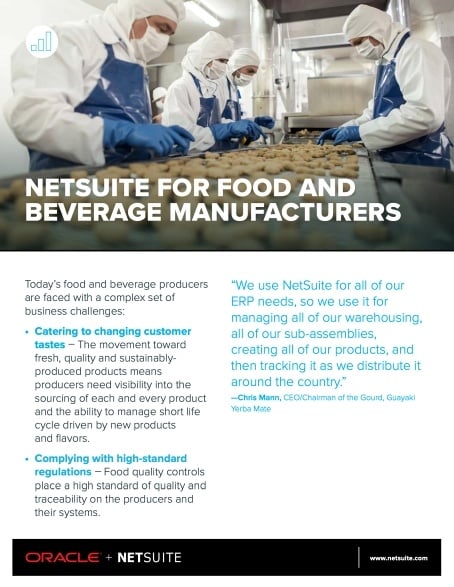 NetSuite for Food and Beverage Manufacturers