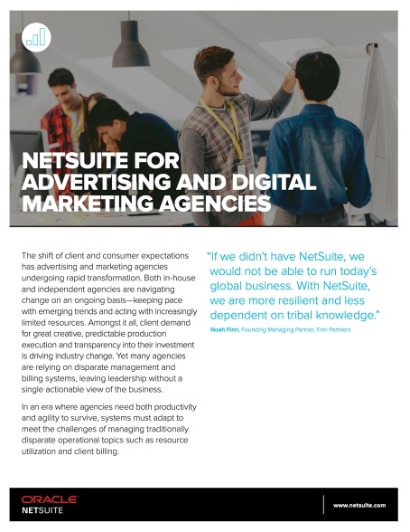 NetSuite for Marketing and Advertising Agencies 