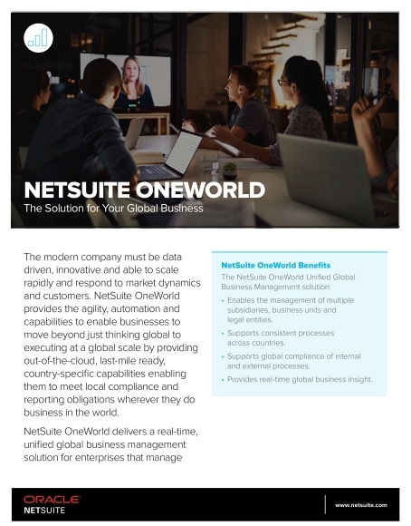 NetSuite OneWorld