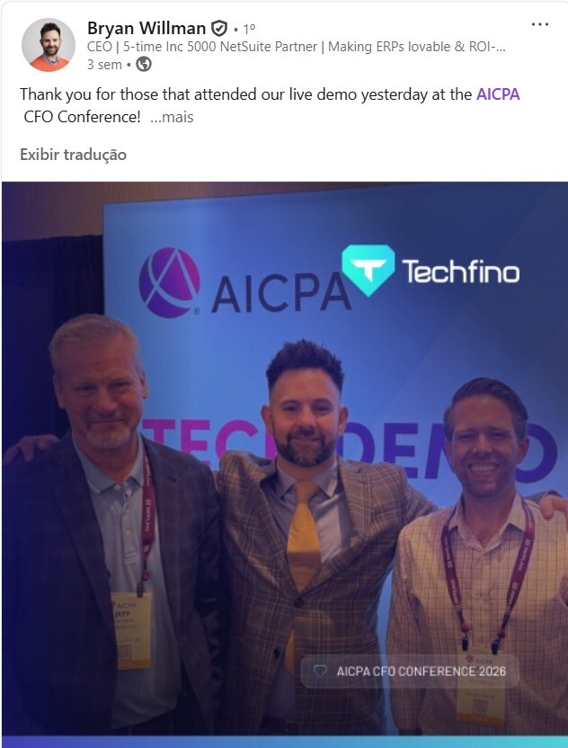Bryan Willman at AICPA CFO Conference 2026